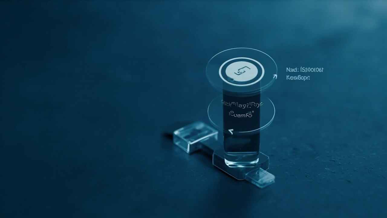 Imagen generada por IA con el prompt: A USB flash drive with a Linux live system. Layered diagram: read-only ISO9660 lower layer, overlayFS upper layer showing writable changes. Minimalist tech illustration, no faces, no text. Blue and gray color scheme.