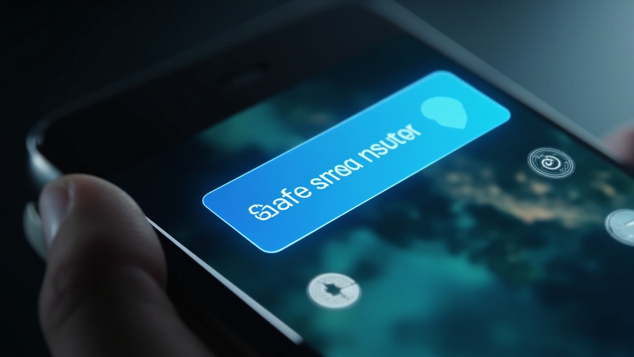 Imagen generada por IA con el prompt: A mobile phone screen with a floating chat button adjusted using safe-area-inset CSS, avoiding home indicator and dynamic island, blue overlay indicating safe area insets, clean UI, editorial style.