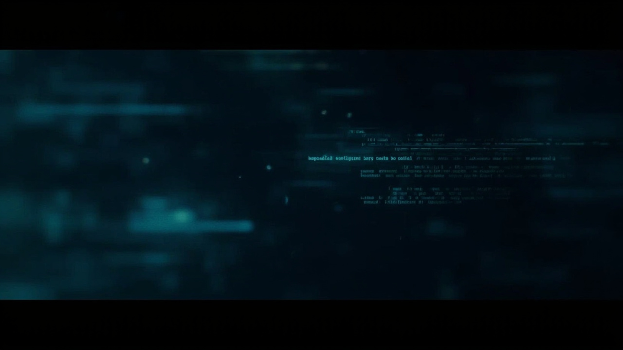 Imagen generada por IA con el prompt: Abstract code visualization, clean and modern style, dark background, focus on data flow and testing concepts, minimal visual clutter.