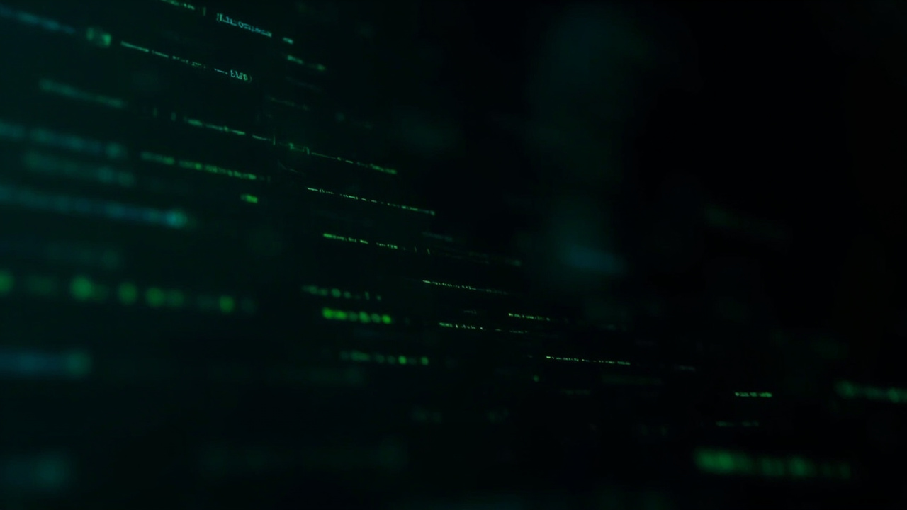 Imagen generada por IA con el prompt: Abstract illustration of a browser-based SSH terminal with multiple code tabs on a dark background, green text scrolling, minimalist tech editorial style, no faces, no logos