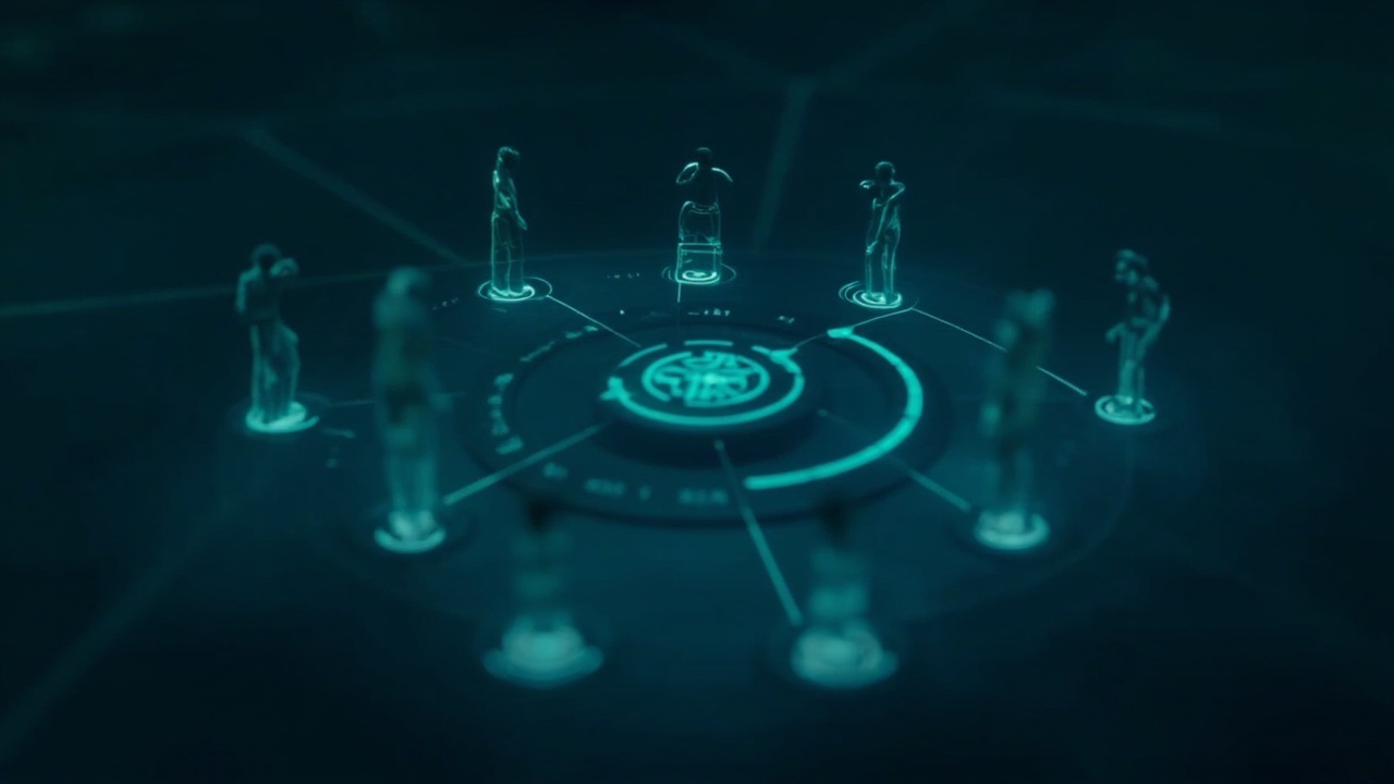 Imagen generada por IA con el prompt: A diagram showing multiple specialized agent icons connected by arrows in a pipeline pattern, with a central orchestrator interface, clean tech style, blue and green tones.
